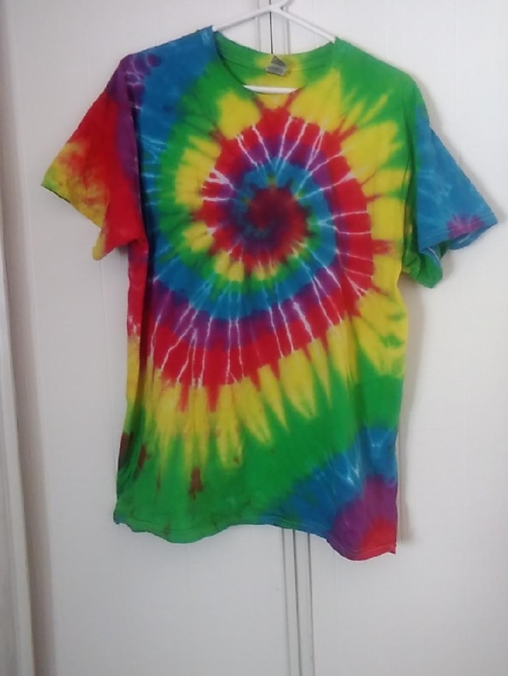 Gildan Men Or Women Tie-Dye Spiral Tee - Red, Yellow, Green, Blue, Purple